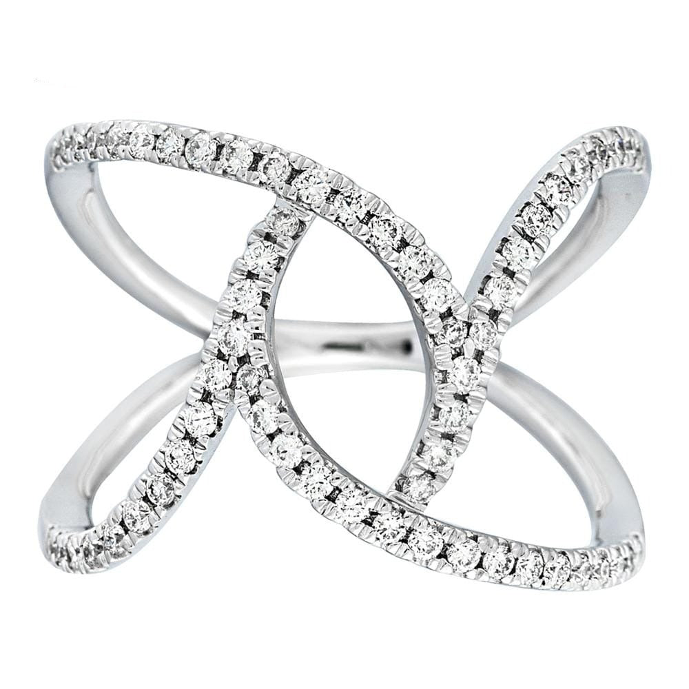 Shining 18K White Gold 18K Yellow Gold 18K Rose Gold Diamond Fashion Ring For Girl