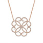 Silver / 18inches 925 sterling silver cubic zirconia diamond flower shape pendant  necklace