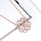 Silver / 18inches 925 sterling silver cubic zirconia diamond flower shape pendant  necklace