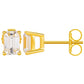 Silver 925 Silver Stud Earrings - Emerald Cut - D 0.7ct VVS Moissanite Diamond