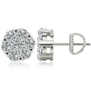 moissanite diamond stud earrings