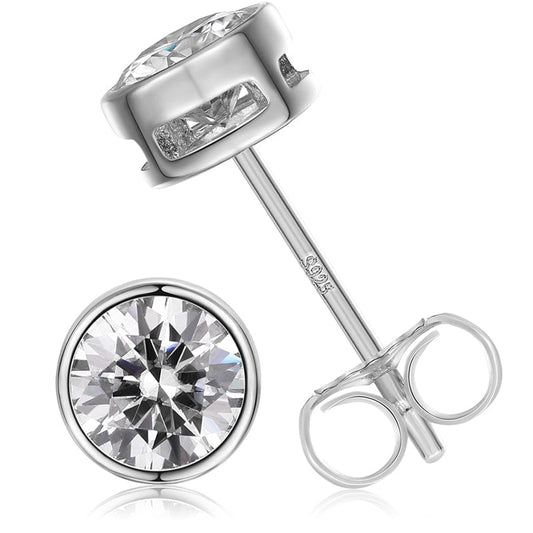 925 Sterling  Silver  0.5ct Moissanite Diamond Stud Earring - VVS Hip Hop Jewlery