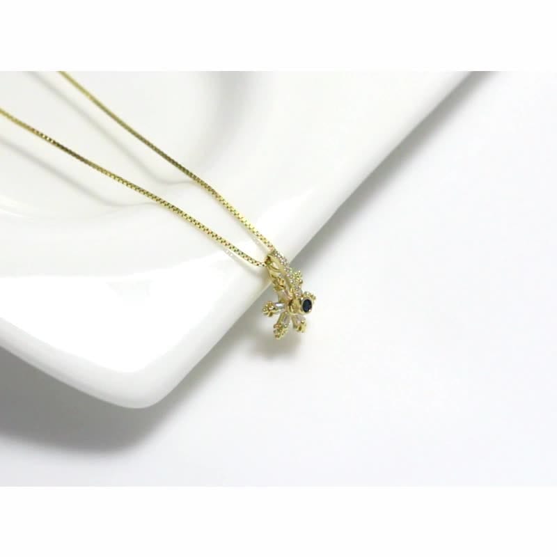 Snowflakes  925 Sterling Silver Necklace - Gold Plated  Jewelry