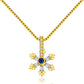 Snowflakes  925 Sterling Silver Necklace - Gold Plated  Jewelry