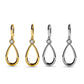 Solid Gold Water Drop - Moissanite Circle Hoop Earrings