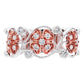 Vintage Fashion Gift 18K White Gold Diamond Floral Ring