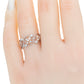 Vintage Fashion Gift 18K White Gold Diamond Floral Ring