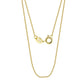 10K Solid  Gold  - 0.7mm Diamond Cut Cable Chain Necklace