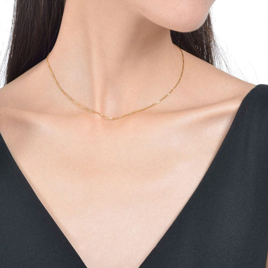 Latest 10K Solid Gold  Chain  - 0.6mm  Diamond Cut Plain Box Chain