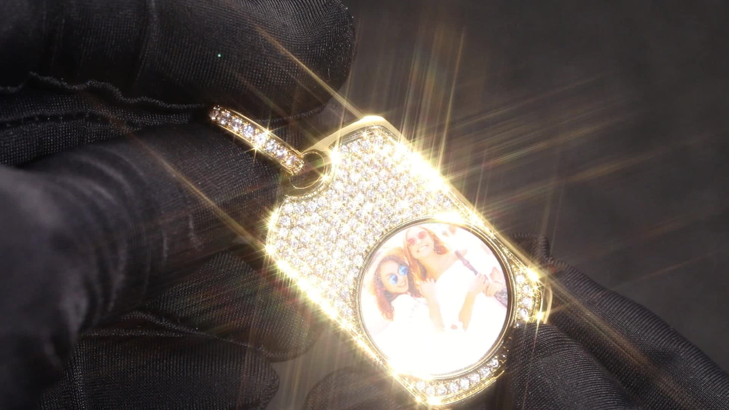 14K 18K Gold Plated Brass Military Card Custom Photo Memory Pendant Necklace For Men