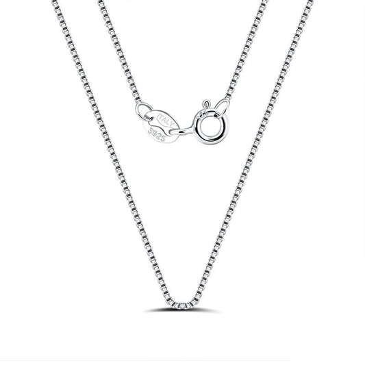 16inches / SC33-P Italian 925 Sterling SilverChain -  1.5mm Box Chain Necklace