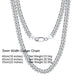 16inches / SC37-P 3.6mm Hiphop  Necklace - 925 Sterling Silver Jewelry