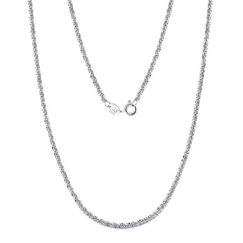 16inches / SC57 New Design 1.8mm Solid Necklace - 925 Sterling Silver Italian Handmade Chain
