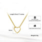 17inches / SC58 Handmade 925 Sterling Silver -  Diamond Cut Curb Chain -  14K Gold Plated Heart Necklace