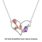 18+2 inches / FN33-P (10K) Pure Gold Flower Heart Necklaces for Women