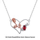 18+2 inches / GN33-R (14K) Pure Gold Flower Heart Necklaces for Women