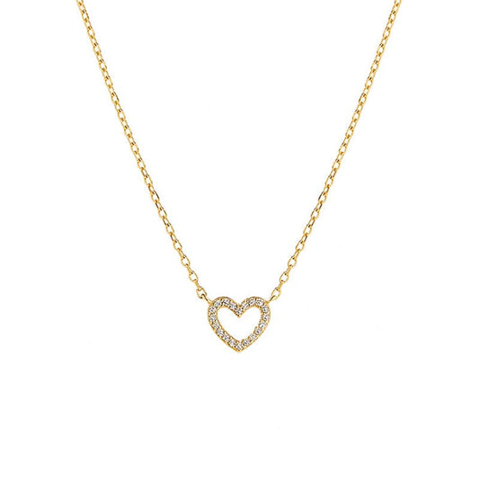 14K Heart Design Solid Gold Necklace