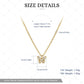 18inches / 14K Solid Gold Romantic Necklace Chain -Real Gold Moissanite Pendent Necklace