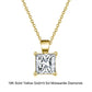 18inches / EN03-G (18K) Solid Gold Princess Necklace - 0.5 Carat Moissanite Diamond Pendant