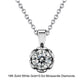 18inches / EN07-P (18K) Solid Gold  Flower Pendant Necklace - 0.5ct  Brilliant Cut Moissanite Diamond