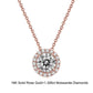 18inches / EN11-R (18K) Real Gold Necklace - Moissanite Diamond Pendant