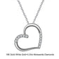 18inches / EN12-P (18K) Dainty Gold  Jewelry - Moissanite Diamond Heart Pendant Necklace