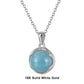 18inches / EN24-P (18K) Minimalist Natural Apuamarine Pendant - High Quality  Solid Gold Necklace
