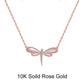 18inches / FN17-R (10K) Mother of Pearl  Necklace - Moissanite Diamond - Solid Gold Butterfly  Pendant