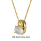 18inches / FN26-G (10K) Solid Gold Heart Necklace  - Natural Romantic Moonstone Pendant