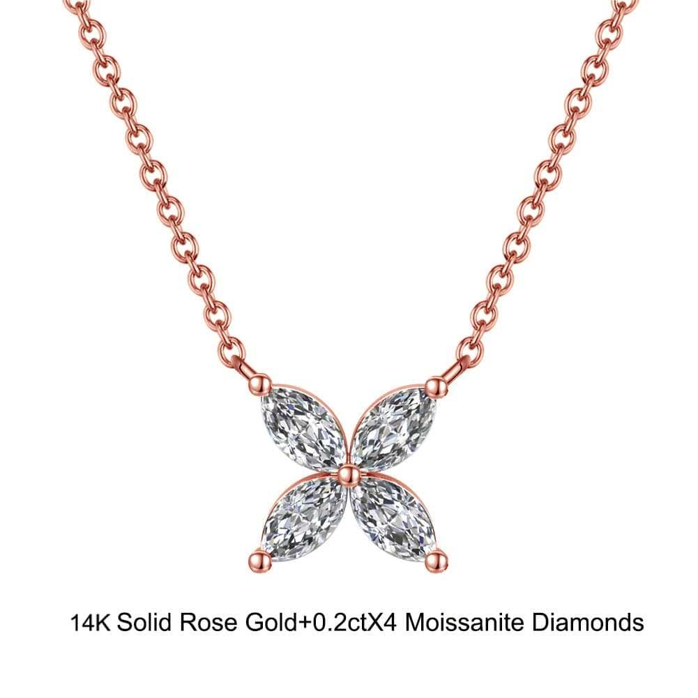 18ct White Gold Sapphire Diamond Clover Pendant | Silvermoon