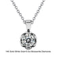 18inches / GN07-P (14K) Solid Gold  Flower Pendant Necklace - 0.5ct  Brilliant Cut Moissanite Diamond