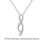 18inches / GN14-P (14K) Solid Gold Dainty Fine Jewelry - Moissanite Diamond  Infinity Necklace