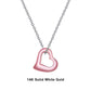 18inches / GN30-P (14K) Natural Seashell Pendant - Real Heart  Necklace