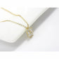 18inches / Gold RINNTIN SN232 Women Korean Jewelry  Wholesale Real 925 Silver Flower Pendent 14K Gold Plated Necklace