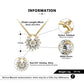 18inches / Gold RINNTIN SN232 Women Korean Jewelry  Wholesale Real 925 Silver Flower Pendent 14K Gold Plated Necklace