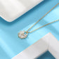 18inches / Gold RINNTIN SN232 Women Korean Jewelry  Wholesale Real 925 Silver Flower Pendent 14K Gold Plated Necklace