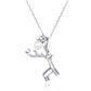 18inches / HON05-P RINNTIN HON05 Christmas series Cute Animal Necklace Pure 925 Sterling Silver Pearl Necklace Jewelry