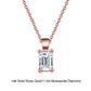 18inches / R (14K) Solid Gold Necklace -1.0 Carat Emerald Moissanite Diamond Pendant