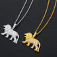 18K 925 Sterling Silver - VVS Moissanite Lion Pendant Necklace