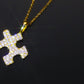 18k Gold Plated 925 Sterling Silver  - VVS Moissanite Jigsaw Charm Pendant Necklace