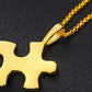18k Gold Plated 925 Sterling Silver  - VVS Moissanite Jigsaw Charm Pendant Necklace