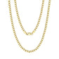 18K Gold Plated -  Italian 3mm Diamond Cut Cuban Chain Necklace