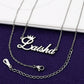 18K Gold Plated Stainless Steel Letter Charm Necklace Custom Letter Pendant With Cuban Link Chain