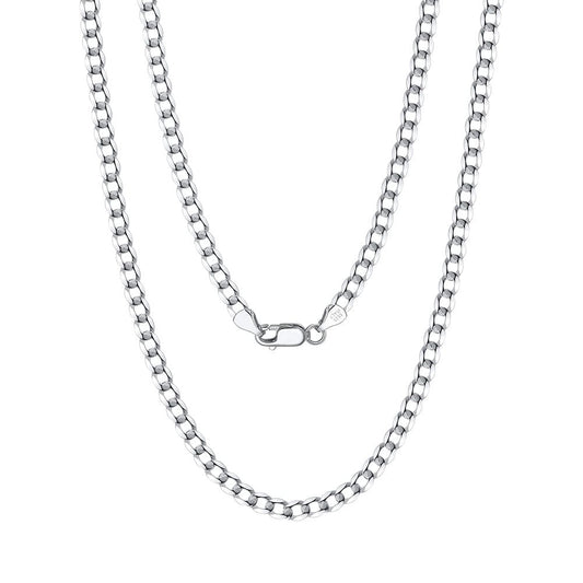 40cm(16inches) / SC60-P-3 18K Gold Plated -  Italian 3mm Diamond Cut Cuban Chain Necklace