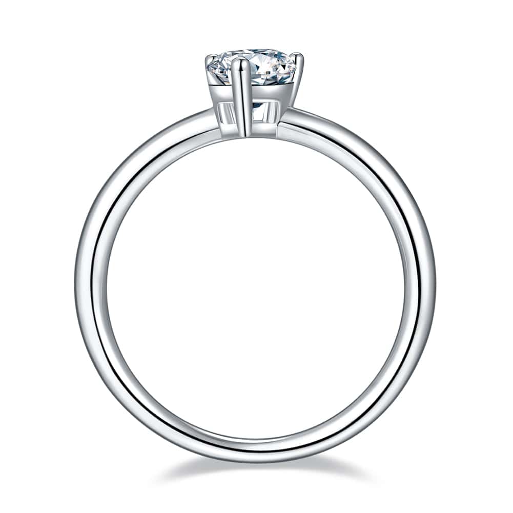 925 Sterling Silver  1 Carat  Moissanite DiamondVVS moissanite diamond engagement ring