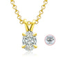 925 Sterling Silver  - 1ct Oval Cut Moissanite Diamond Pendant Necklace