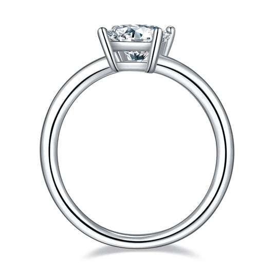 925 Sterling Silver Princess Jewelry-1ct VVS Moissanite Diamond Engagement Rings