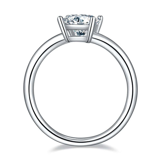 925 Sterling Silver Princess Jewelry-1ct VVS Moissanite Diamond Engagement Rings