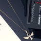 925 Sterling Silver  - VVS Moisasnite Diamond Wing Ankh Cross Pendant Necklace