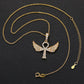 925 Sterling Silver  - VVS Moisasnite Diamond Wing Ankh Cross Pendant Necklace